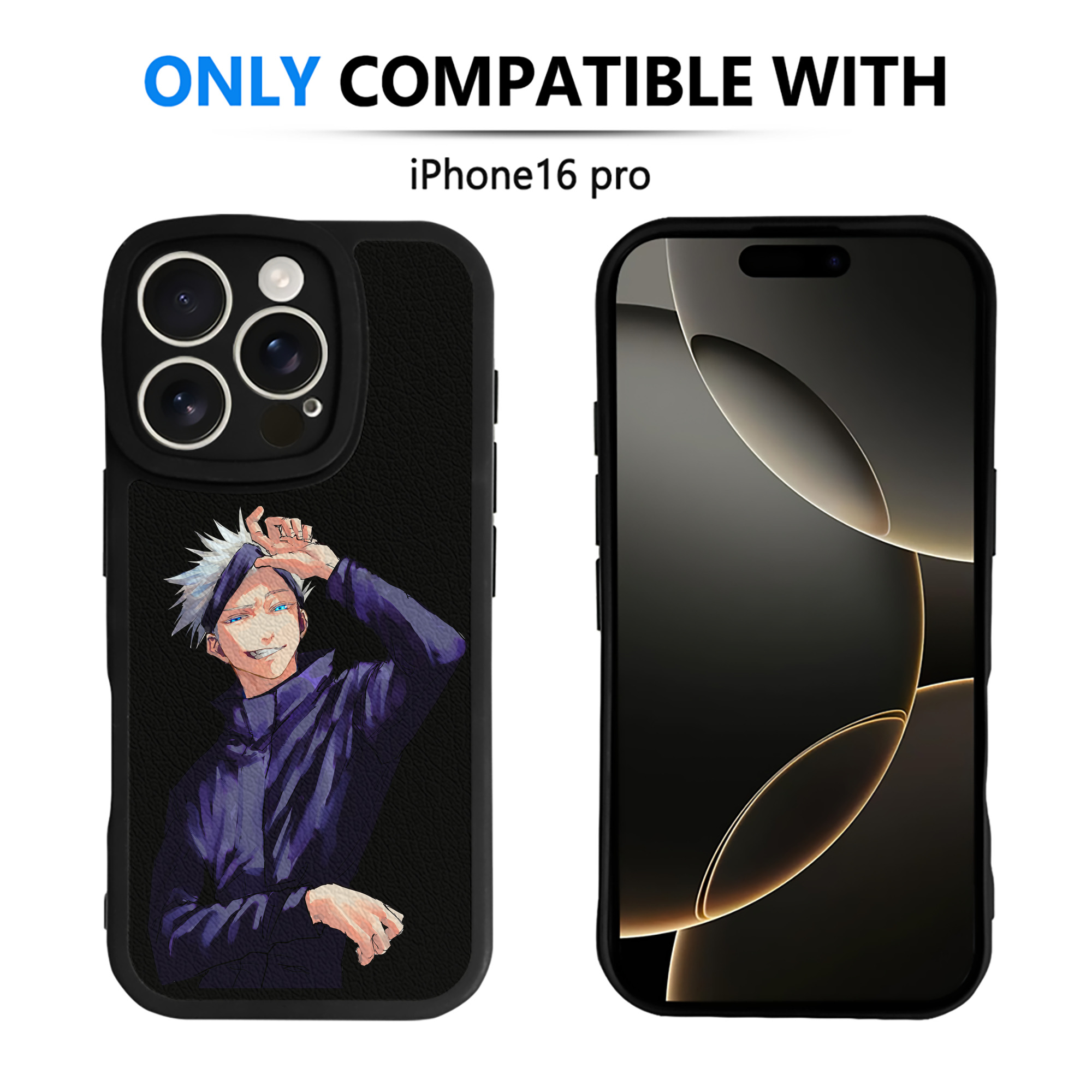 （画像用） 呪術廻戦 Jujutsu Kaisen 【iPhone 16シリーズ対応】シリコンスマホケース（レザー調） 材質：シリコン